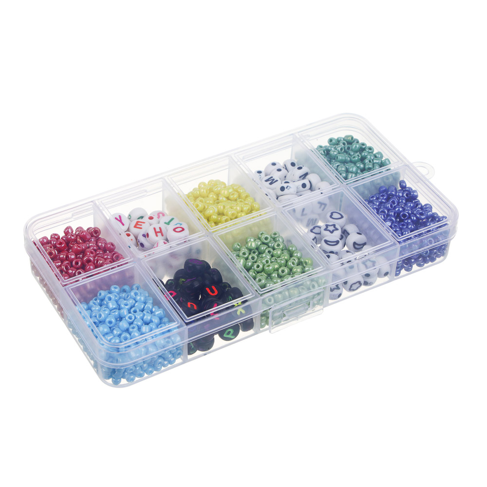 Набор для бисероплетения 10 отделений, пластик, стекло+нить, 6 дизайнов - #2