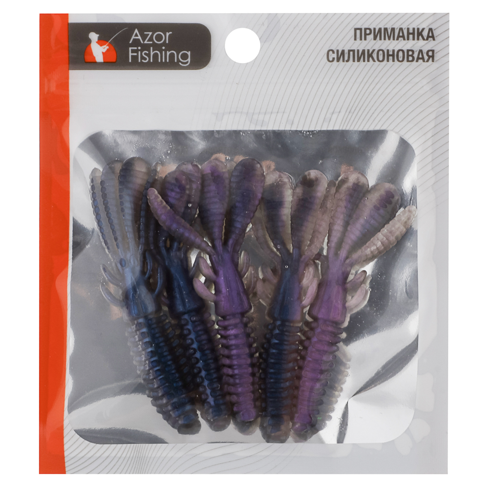 Набор силиконовых приманок "Кальмар" тм AZOR FISHING, плавающая, съедобная, 75мм, 5шт, 5 цветов - #11