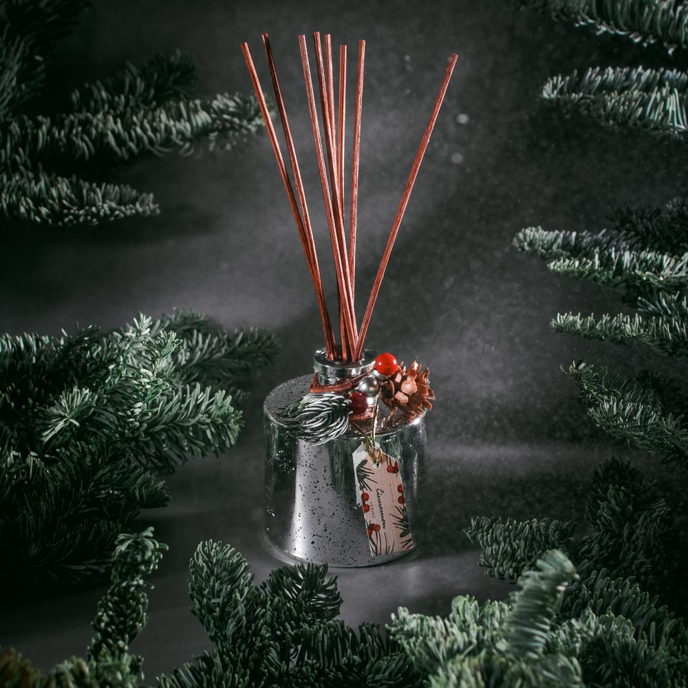 Аромадиффузор LADECOR с палочками и декором "Merry christmas", 120 мл - #6