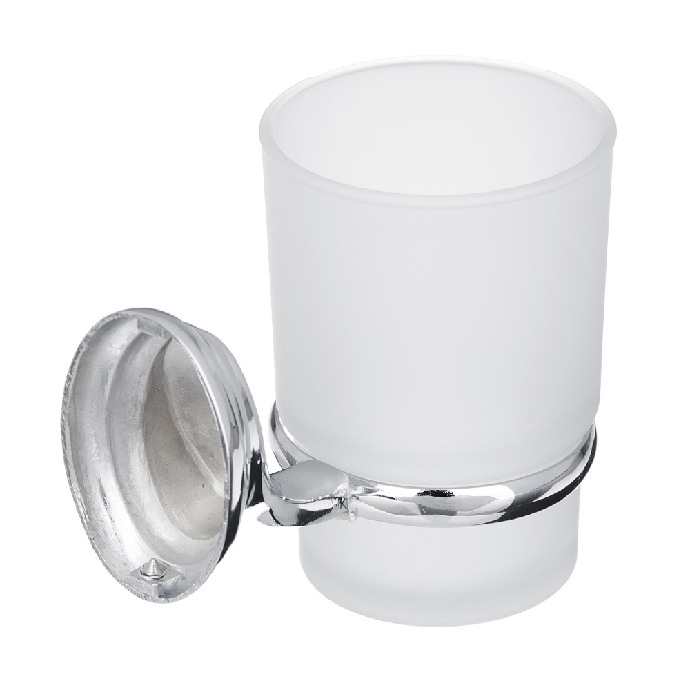 Стакан подвесной для зубных щеток SonWelle Классик, хром/стекло - #2