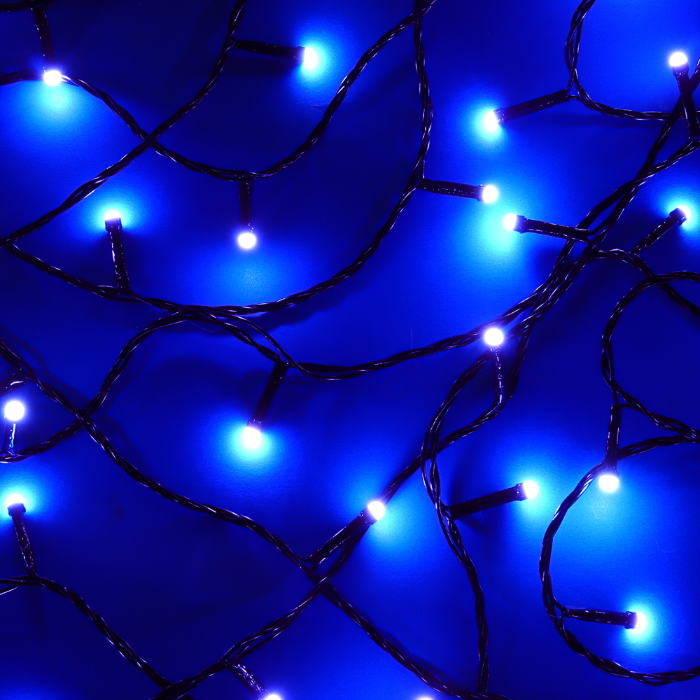 СНОУ БУМ Гирлянда эл. вьюн 20м, 200LED, белый, 8 режимов, ПВХ черный, 220В - #1