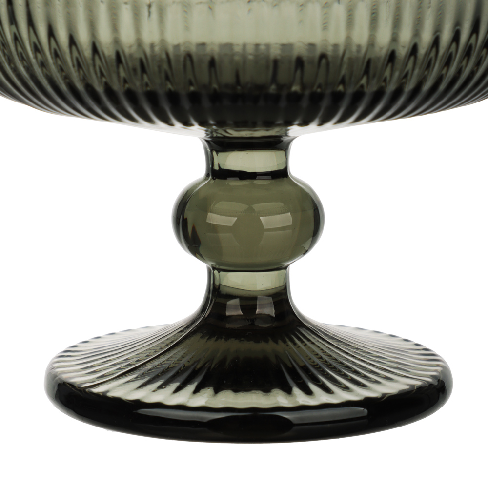 MILLIMI Бокал-креманка Грея, 250мл, стекло, серый, рифленый - #3