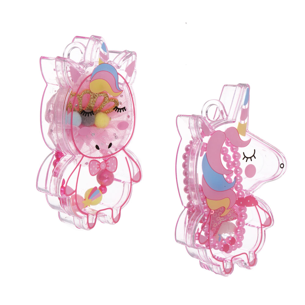 ИГРОЛЕНД Набор бижутерии в боксе "Единорожка" 2 пред., 6,5х12 см, ABS, металл, текстиль, 2 вида - #4