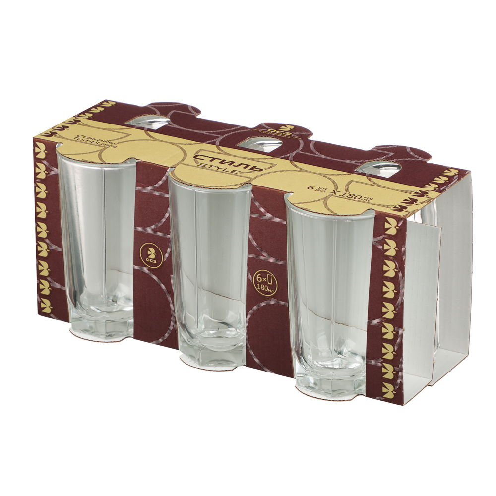 ОСЗ Стиль Набор стаканов высоких 6шт 180мл, стекло - #4