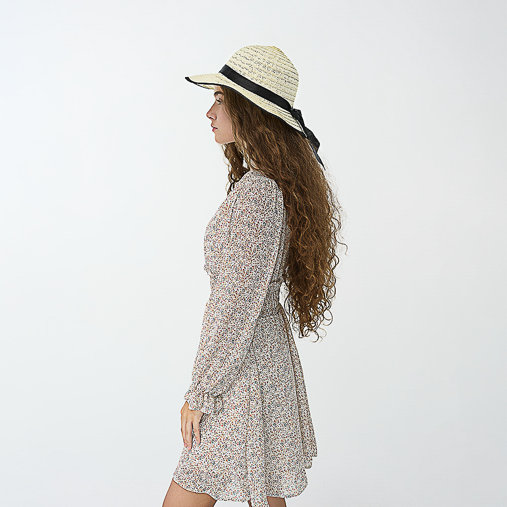 GALANTE Шляпка женская с контрастной окантовкой, р-р 56, 100% целлюлоза, 3 цвета - #6