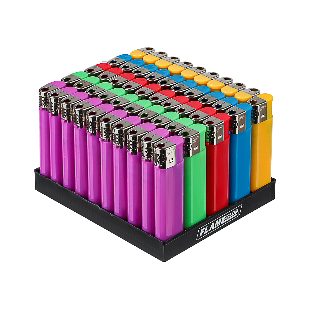 FLAMECLUB Зажигалка пьезо, 8x2x1cм, 5 цветов, серия Р-02, арт.17704 - #2