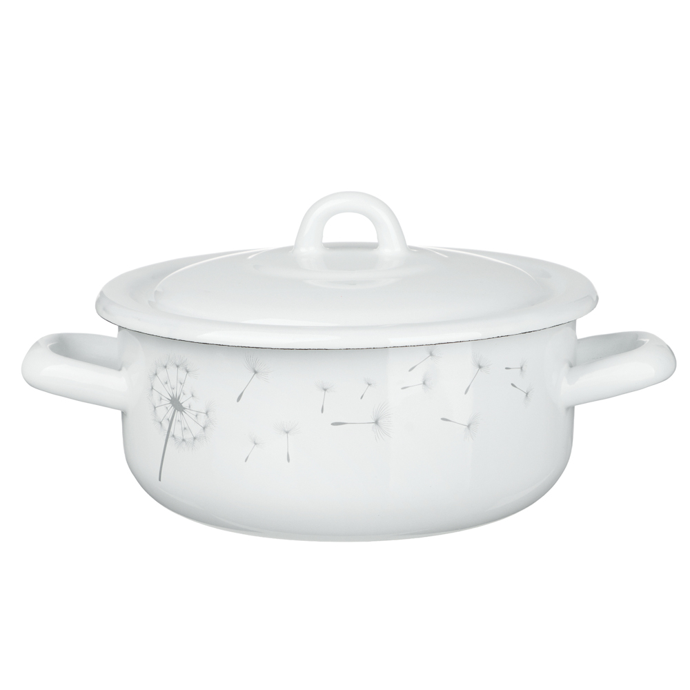 Одуванчик Кастрюля эмалированная 1,45л, индукция - #1