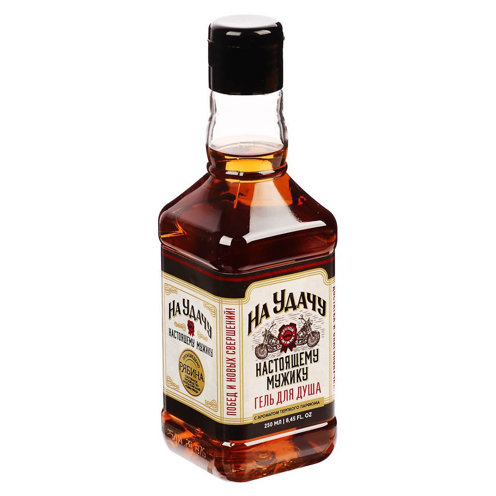 Гель для душа мужской "Крутой мужик"/"На удачу",парфюмированный,флакон виски,250мл - #5