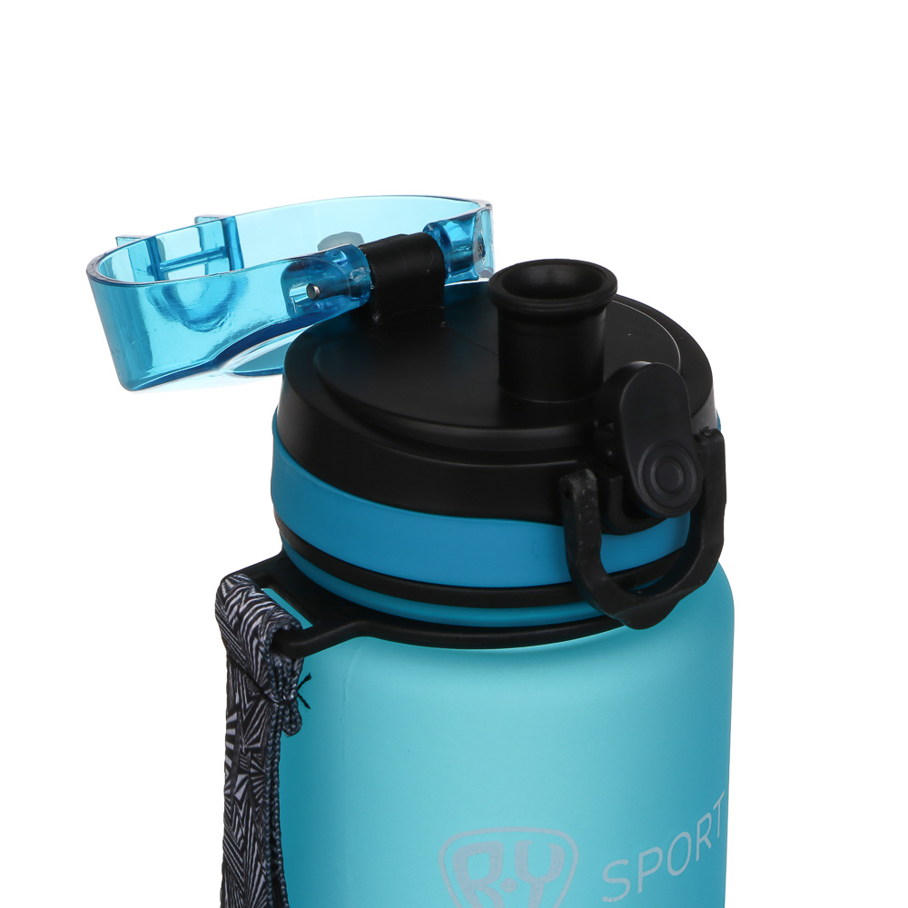 Бутылка спортивная для воды с поильником тм BY SPORT, 600мл, 23x6см, PC, силикон, 4 цвета - #6
