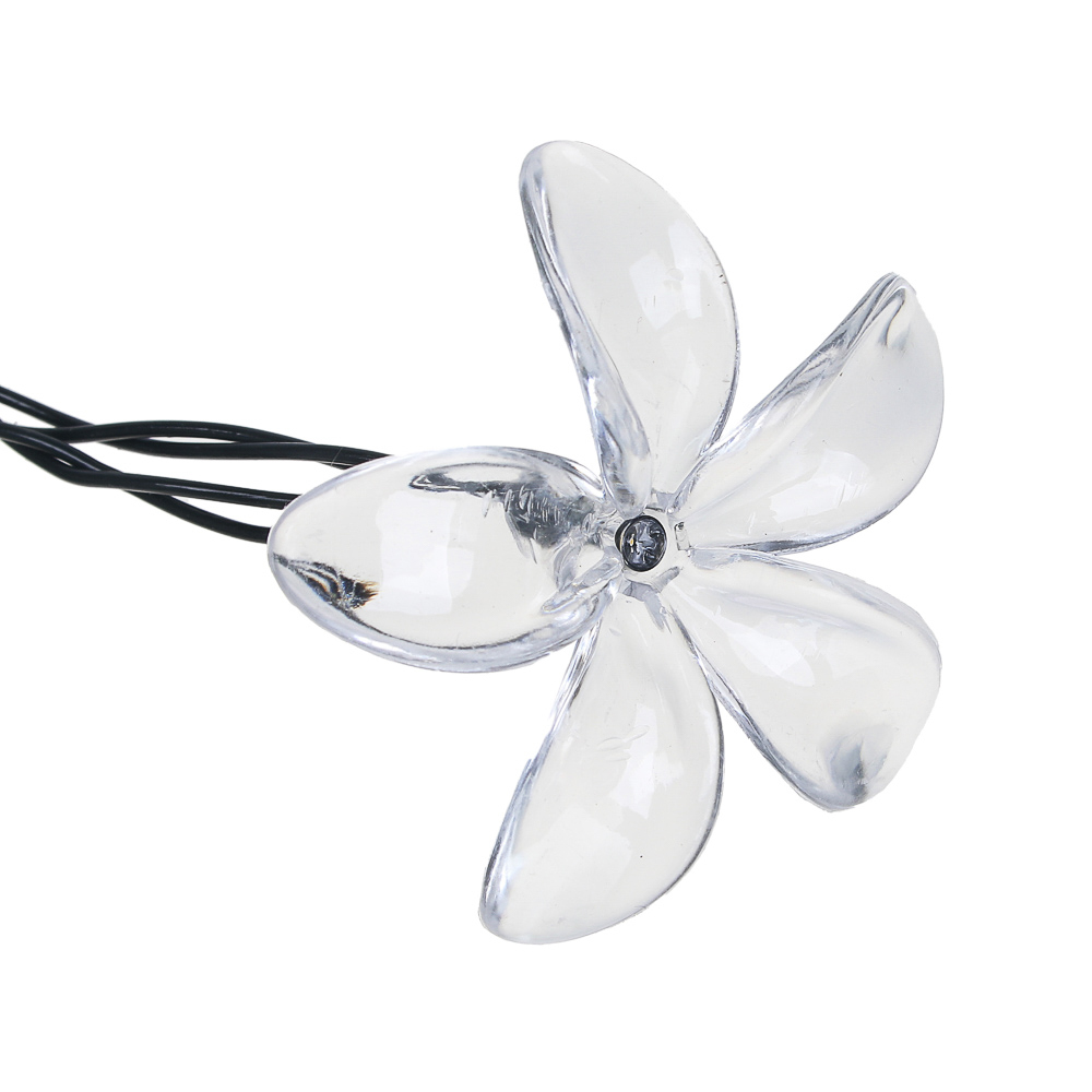 INBLOOM Гирлянда на солн.батарее, 25LED, 7м, шампань, 2 реж, цветок, ПВХ зел, 2V80mA, 1.2V600mAh - #2