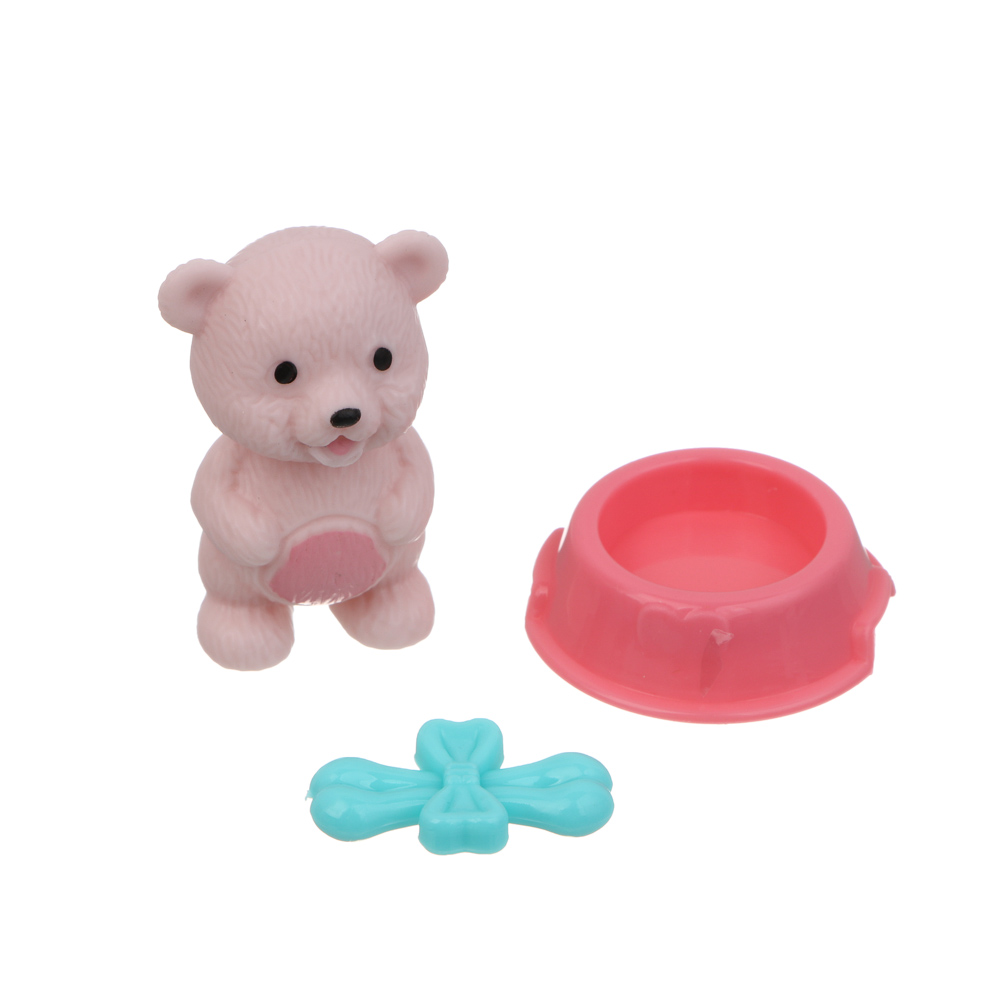 ИГРОЛЕНД Питомец в будке, щенок/медвежонок с акс., 4 пр., PVC, ABS, 6,4х5х7см, 6 видов - #7