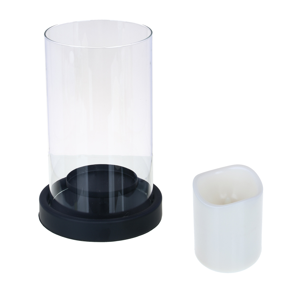 Светильник LED в форме подсвечника со свечой, металл, пластик, стекло, 14х14х21,5 см - #3