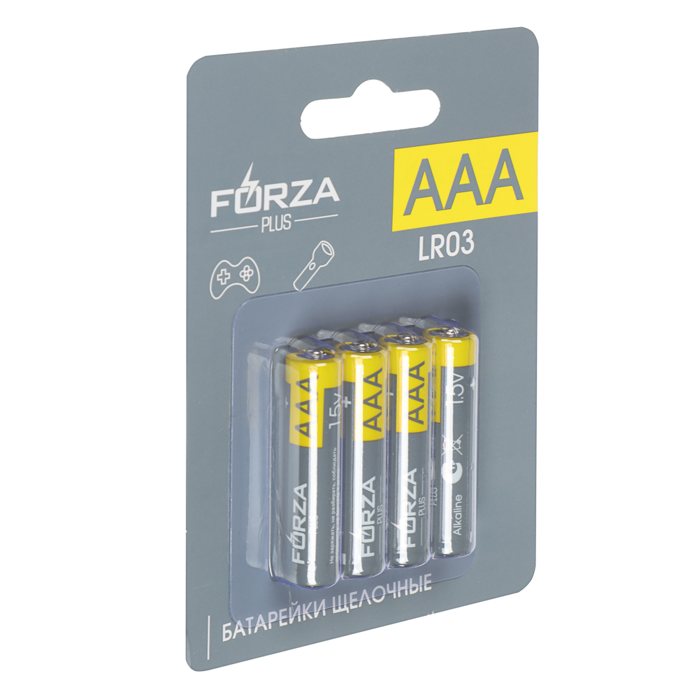 FORZA Батарейки AAA (LR03) 4шт в блистере, щелочные 1.5V - #2