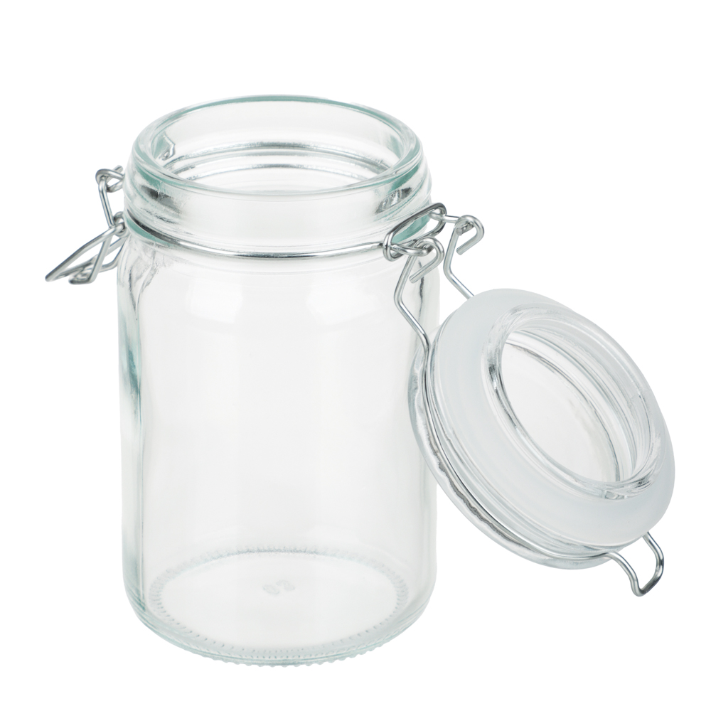 Банка для сыпучих продуктов, стекло, стекл.крышка 250 мл - #6