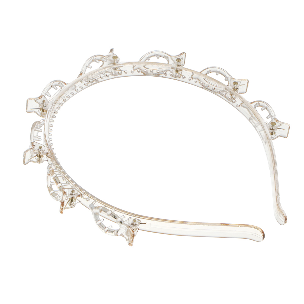 Ободок с крабиками для волос, тм ЮНИLOOK, 14,5x1,5см, полистирол, 1 цвет, #17 - #5