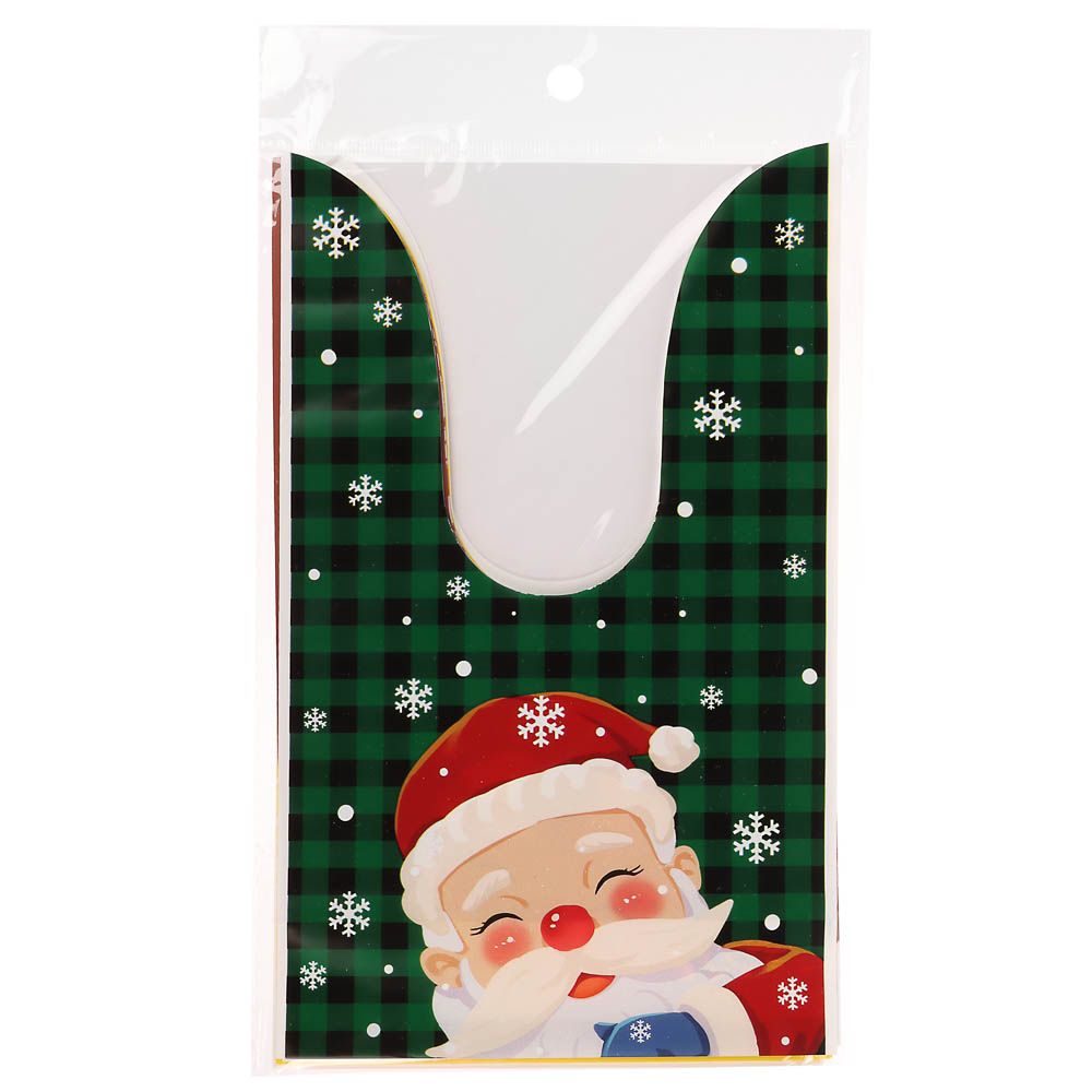 Набор подарочных мешков 20шт, 5 дизайнов, 13,5x22 см, пластик, арт.1 - #10