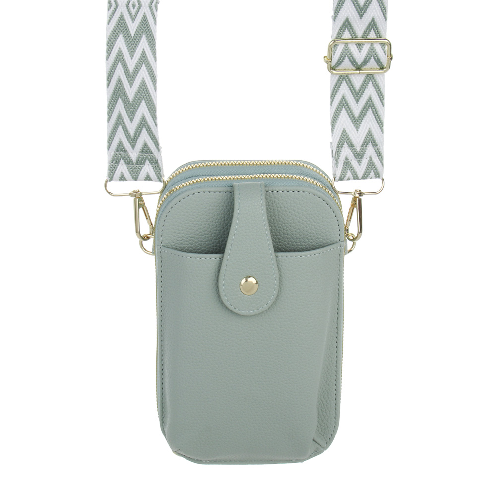 Сумка кроссбоди на декоративном ремне тм ЮL Zigzag, ПУ, металл, 19,5х12 см, 3 цвета - #2