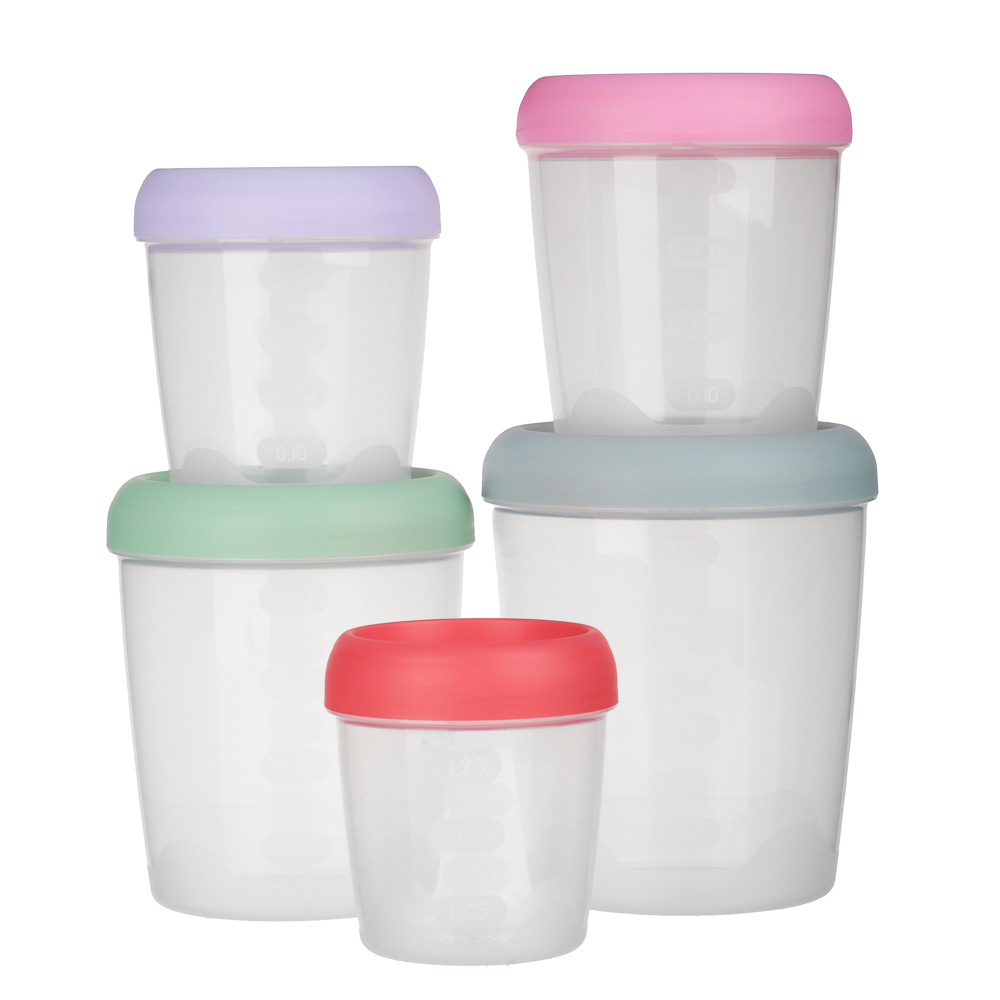 Набор банок для продуктов с завинчивающейся крышкой 5шт (1,4л; 1,05л; 0,75л; 0,55л; 0,4л), пластик - #2