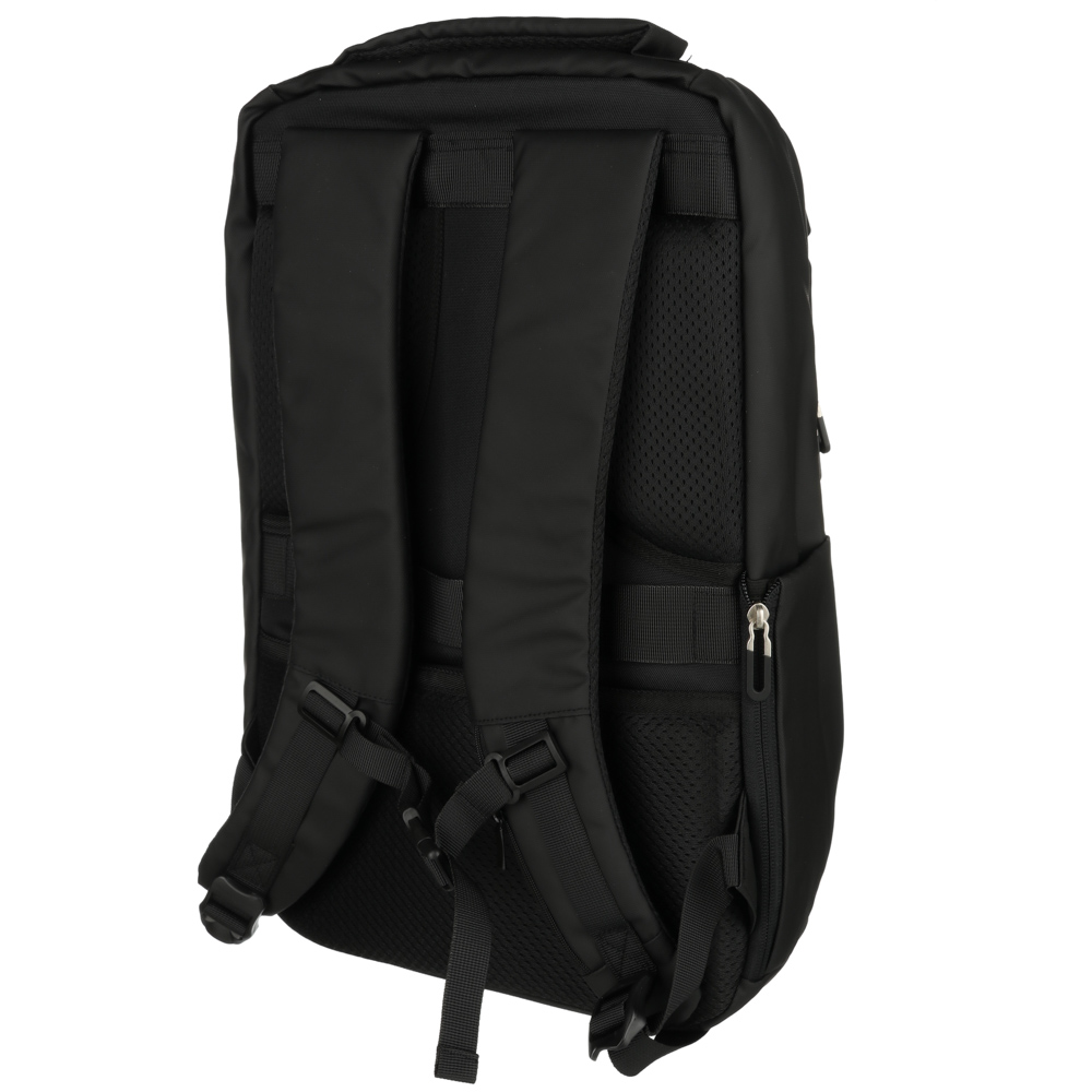 Рюкзак подростковый премиум, 46x29x12см, 2отд, 6 карм, эргон.спинка, прорезиненный ПЭ, USB, черный - #4
