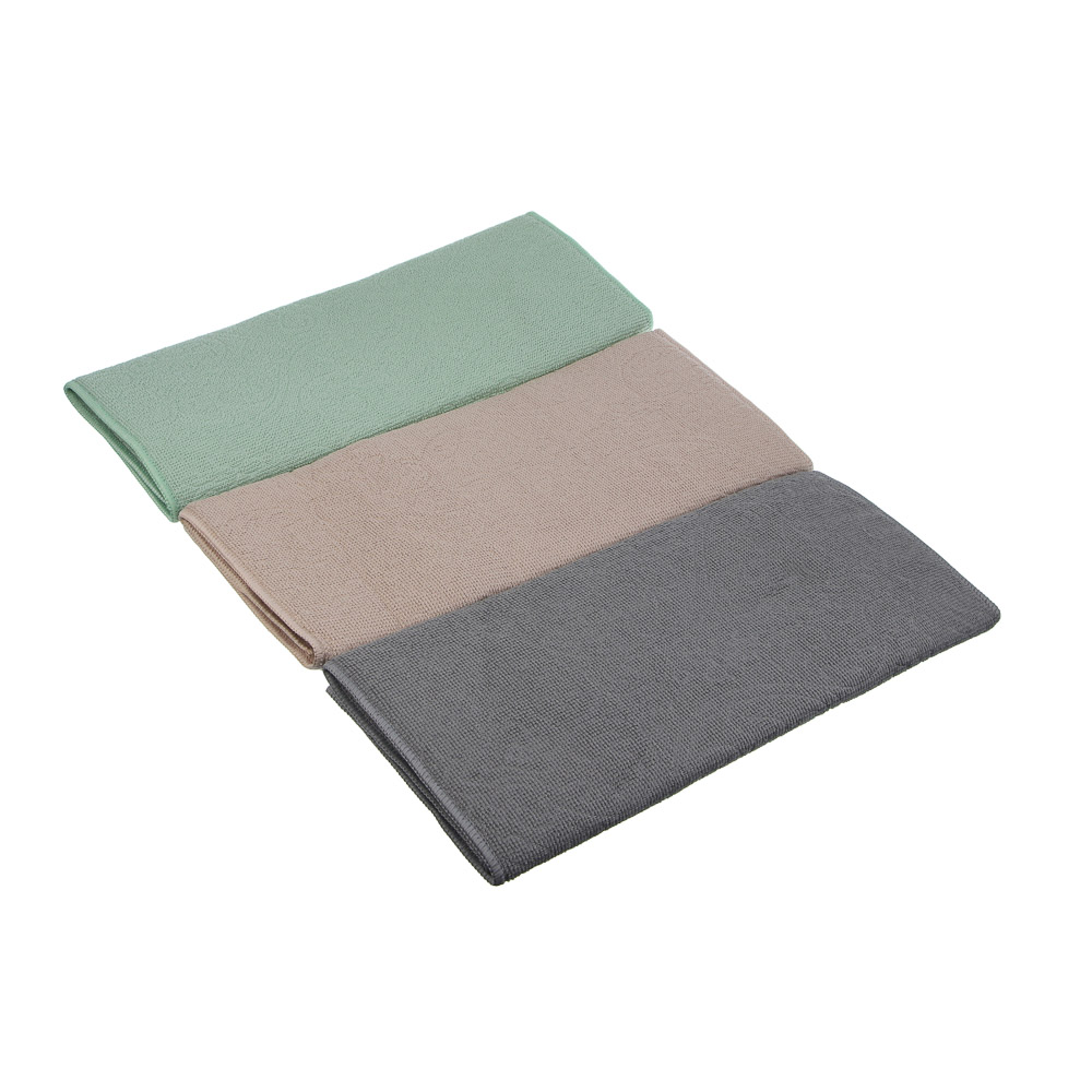 VETTA Салфетка для сушки посуды из микрофибры, "Узоры", 38x50см, 300г/кв.м, 3 цвета - #1