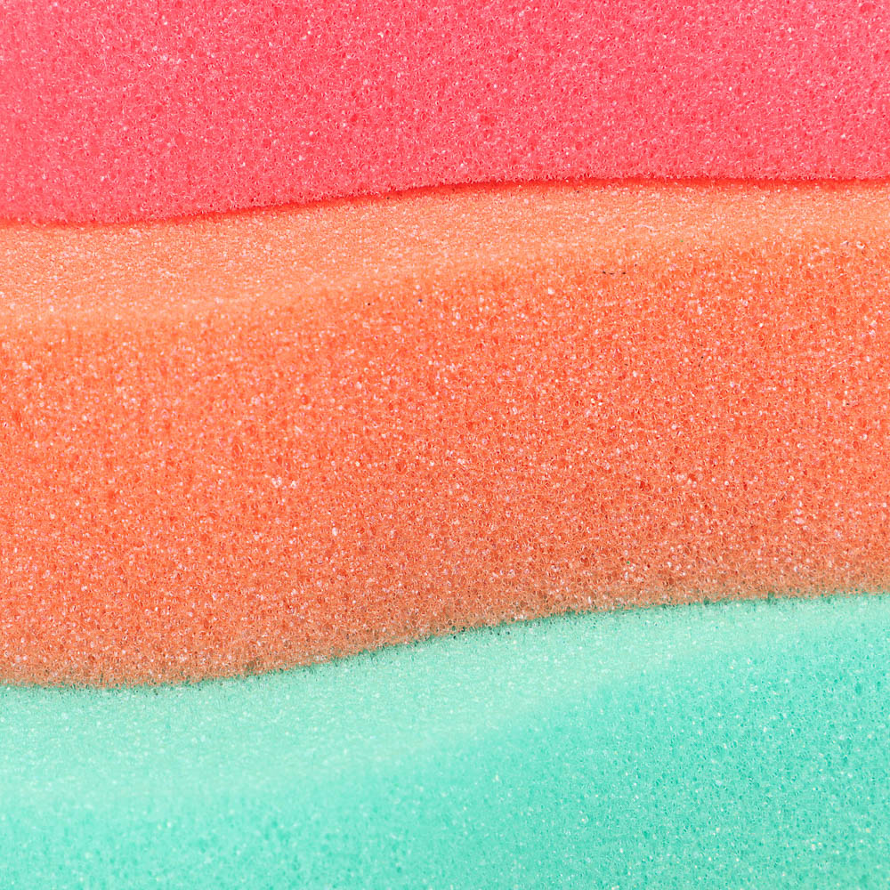 Губка для тела "Восьмёрка" тм ЮL, поролон, 14,7x8,2x3,7 см (+/-5мм), цвета микс - #7