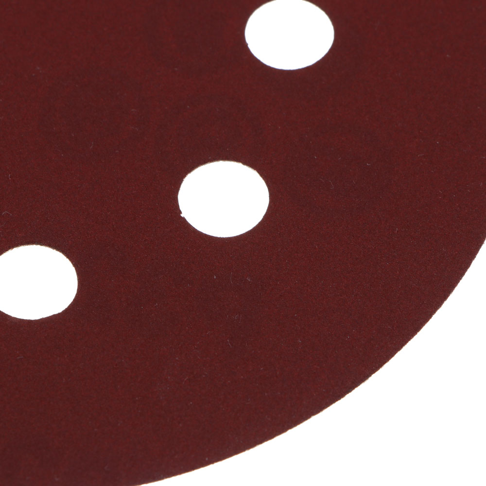 ЕРМАК Круг шлифовальный из абразивной бумаги на велкро основе, 8 отверстий, P320, 125 мм, 5шт. - #4