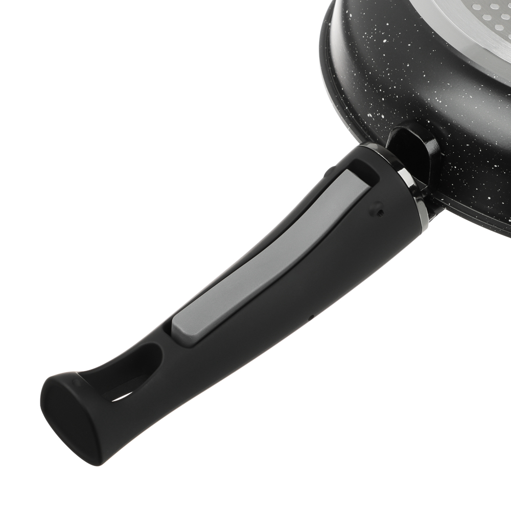 SATOSHI Нера Наб. пос. 7пр, сков.24/26см; ковш1,7л; кастр. 2,8л; +крышки, съем. руч. а/п мрамор, инд - #8