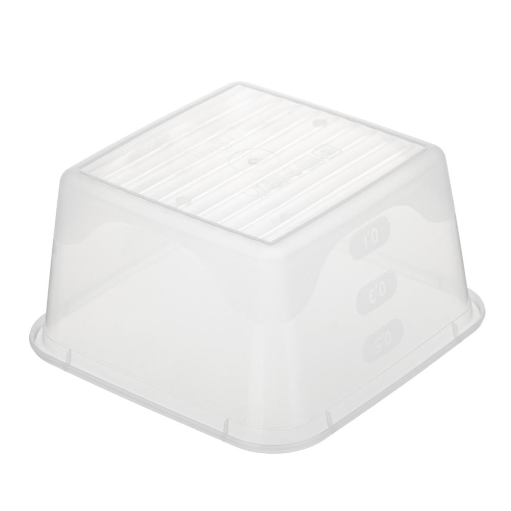 Набор контейнеров пищевых квадратных, 3шт, 0,63л, пластик, 3 цвета - #9