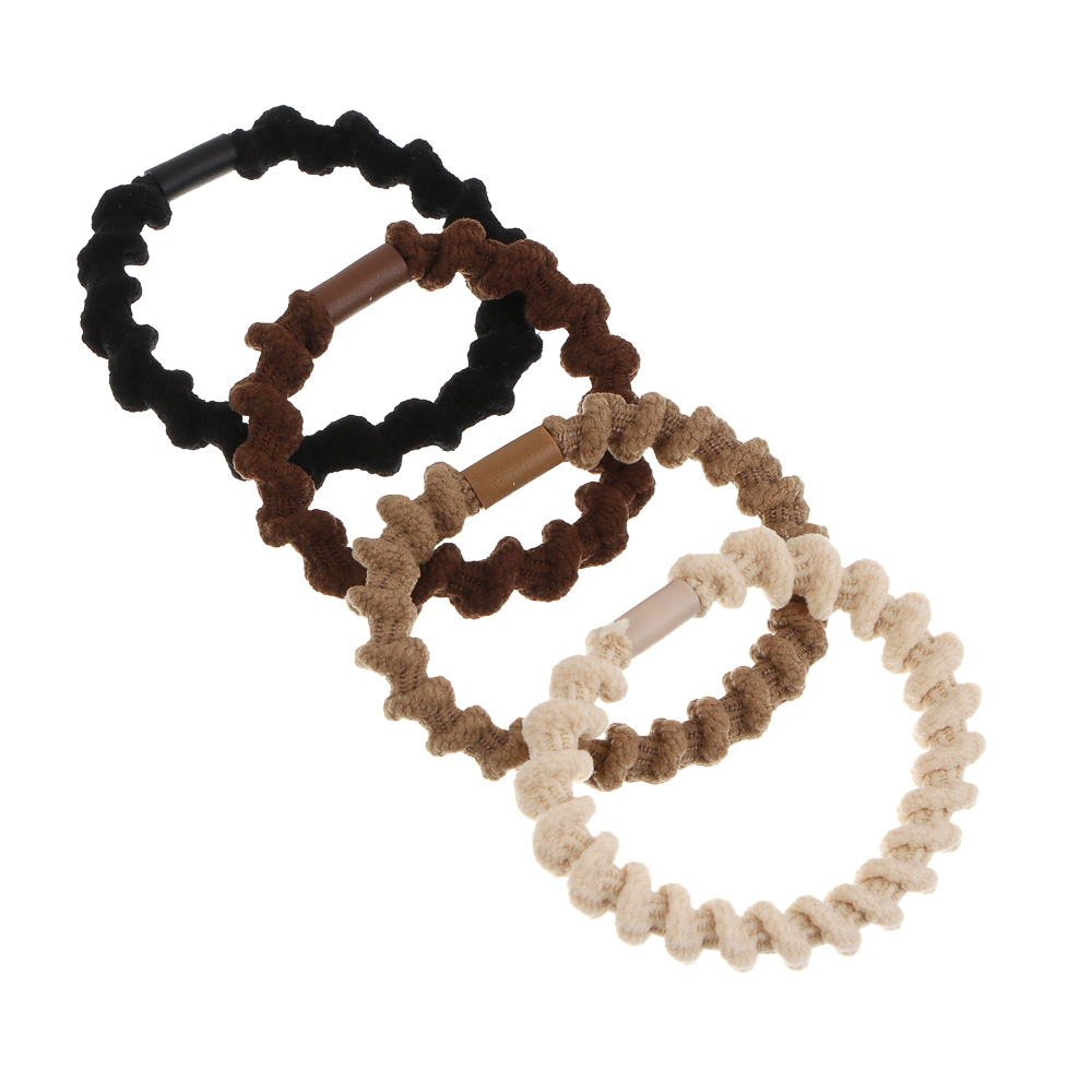 ЮНИLOOK Резинки для волос 4шт, d5,5см, полиэстер, ACS25-16 - #1