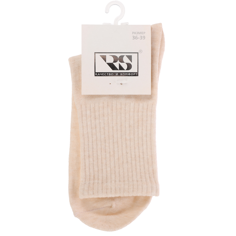 RS Носки женские классические укороченные, р. 36-39, 78% хлопок, 20% спандекс, 2% латекс, R86 - #5