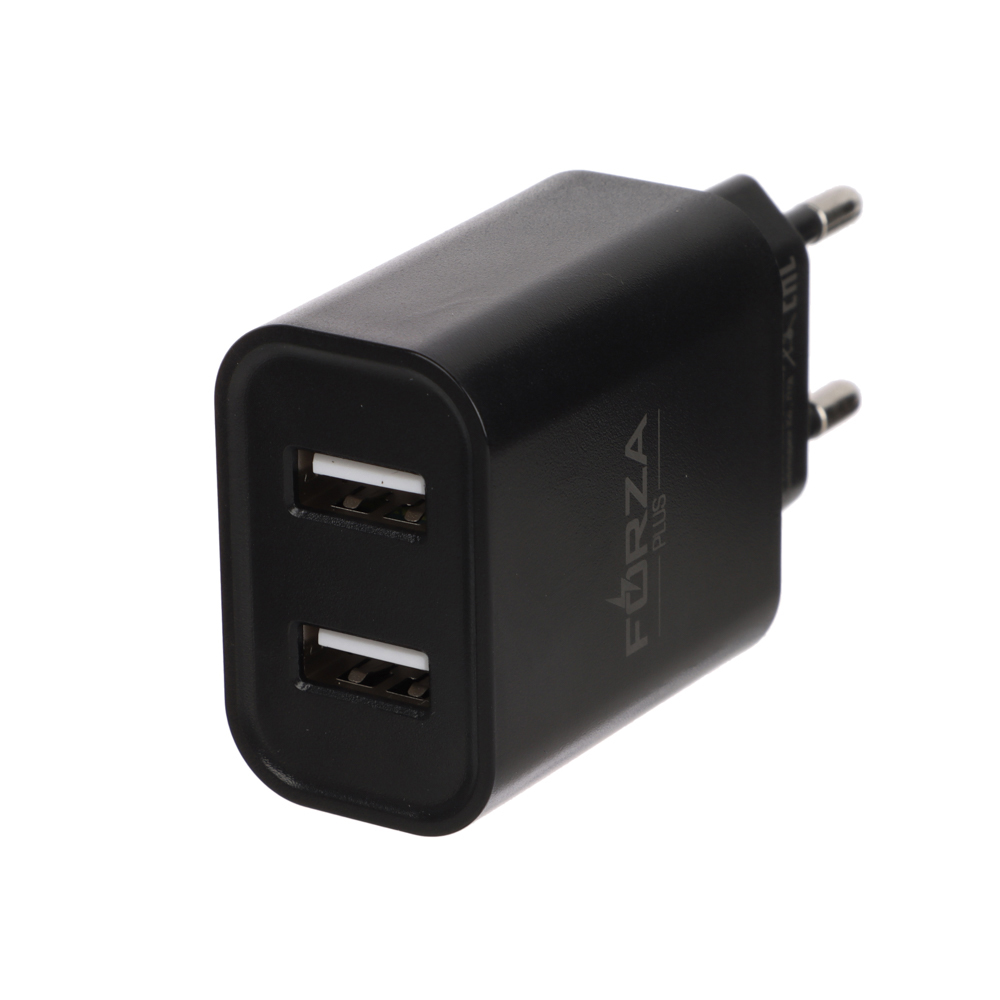 FORZA Сетевое зарядное устройство Стандарт, 2xUSB, 10 Вт черный - #4