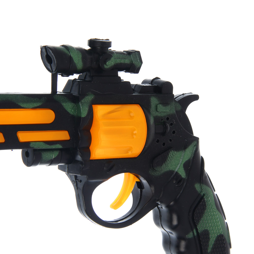 ИГРОЛЕНД Пистолет со звуковыми и световыми эффектами, 2хАА, PP, 26х18,5 см, 2 дизайна - #6
