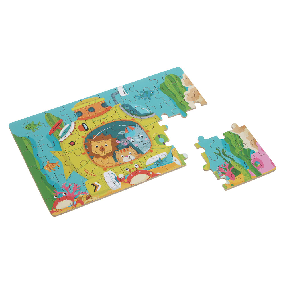 Пазлы в коробочке, 13,2х8,5см, 60 элементов, картон, металл, микс - #6