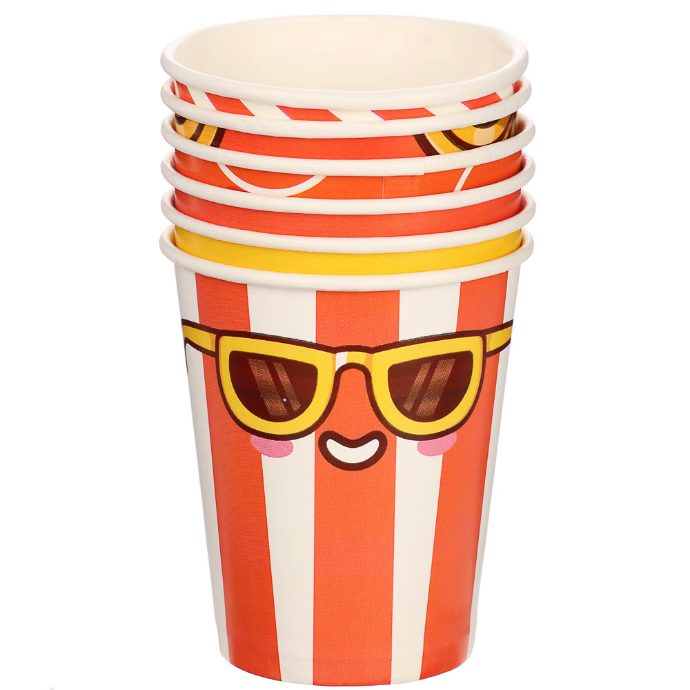 Набор бумажных стаканов Ожившая еда, 6 шт*250 мл - #4