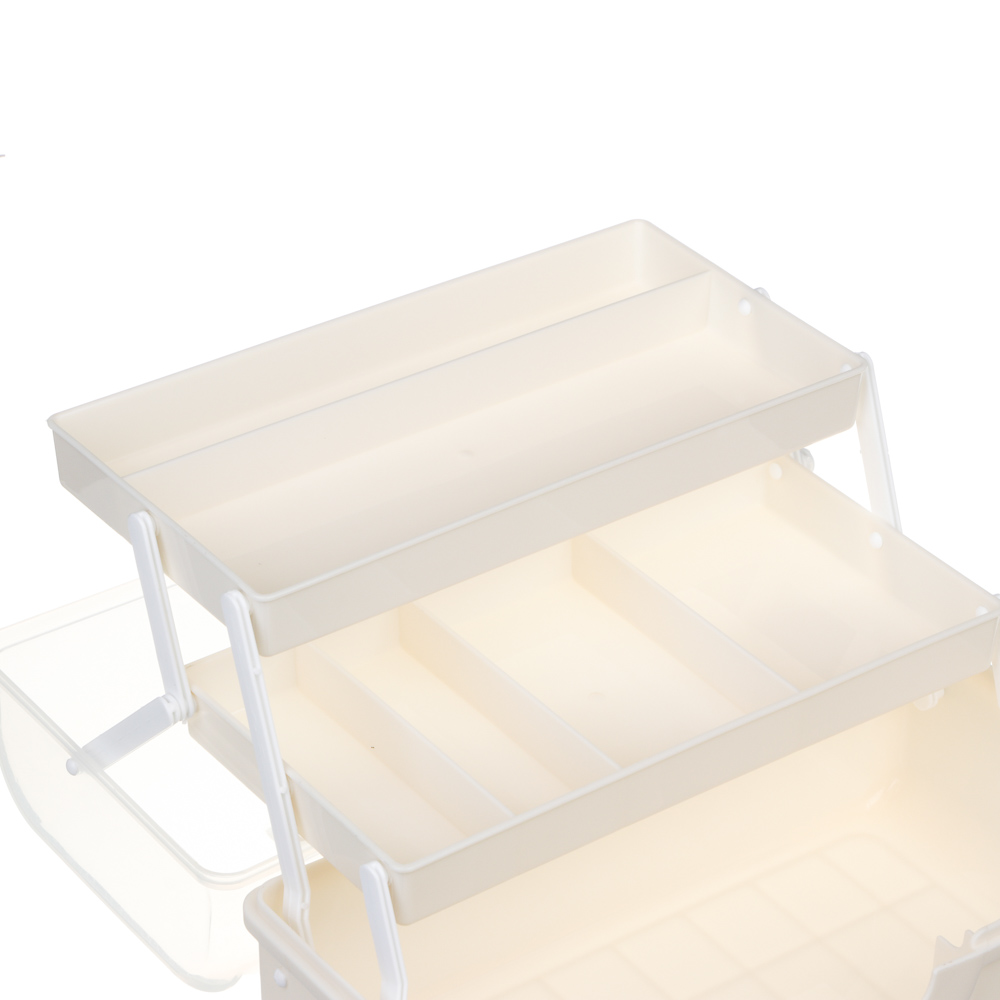 Бокс для таблеток тм VETTA, складной, 2 полки, пластик, 28,5х15,5х15,5см - #4