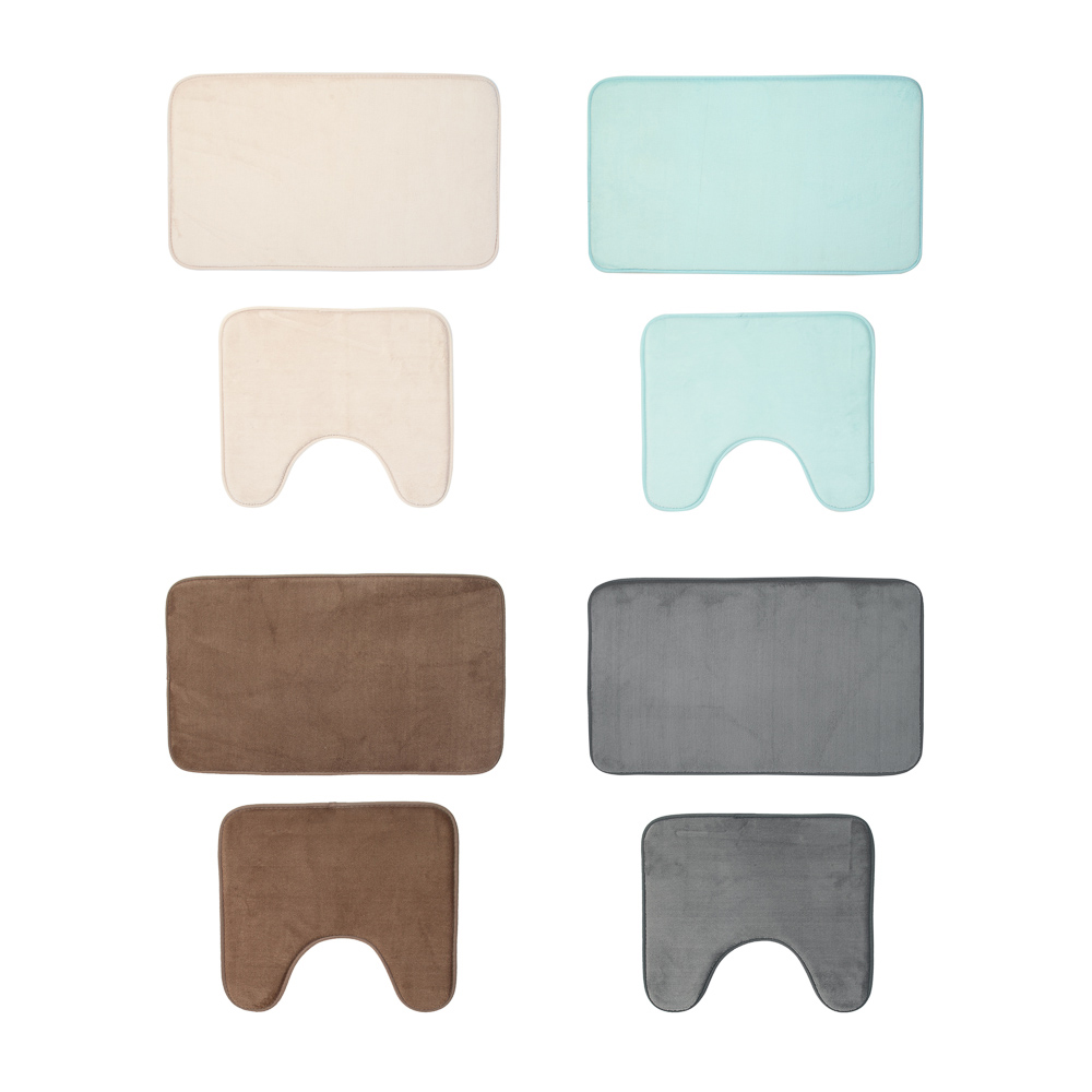 Набор ковриков для ванной комнаты тм VETTA Коралл, 75х45см + 45х40см, микрофибра, 4 цвета - #1