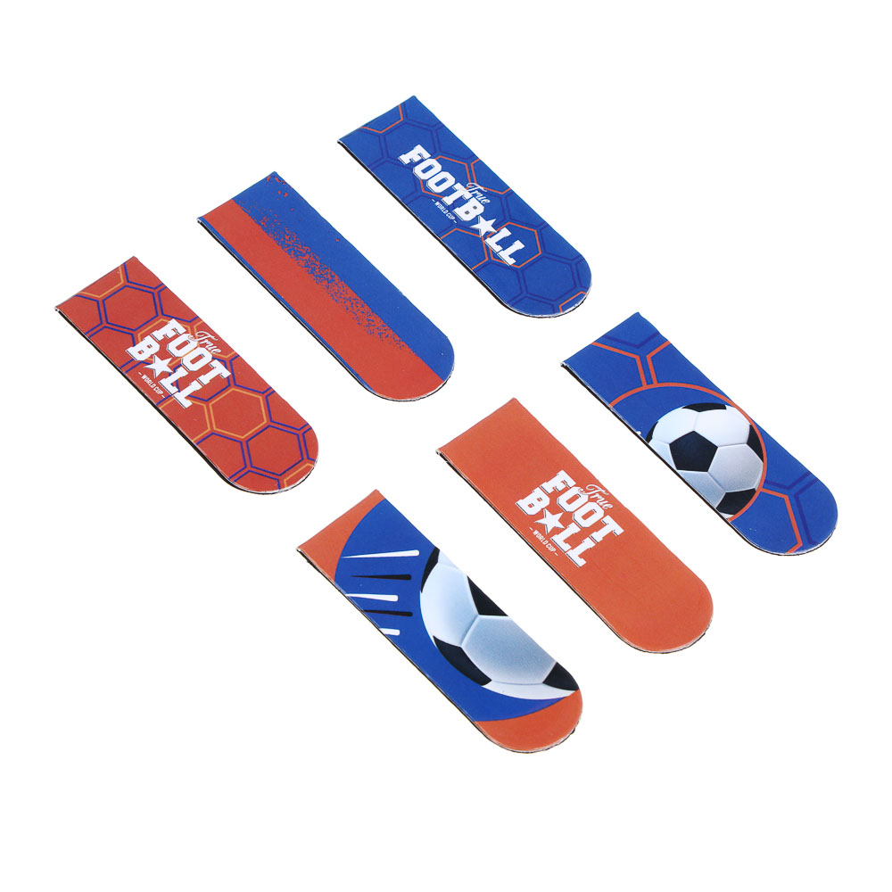 Магнитные закладки, 6 шт., "Рэйсинг Тим/Футбол", 12x1,9см, размер упаковки 18,3x10,3см - #3