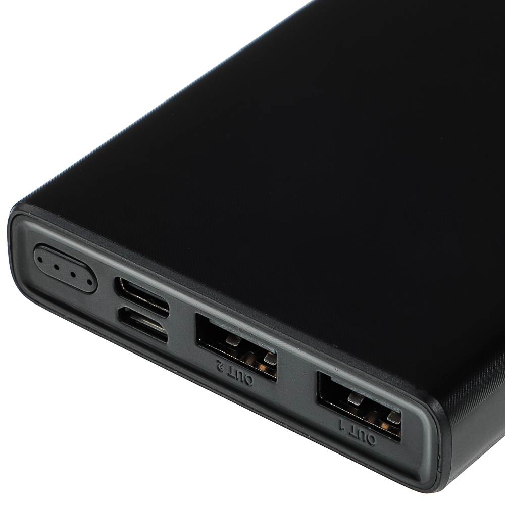 BY Аккумулятор мобильный, 10000 мАч, 2xUSB, 2А, пластик, черный - #9