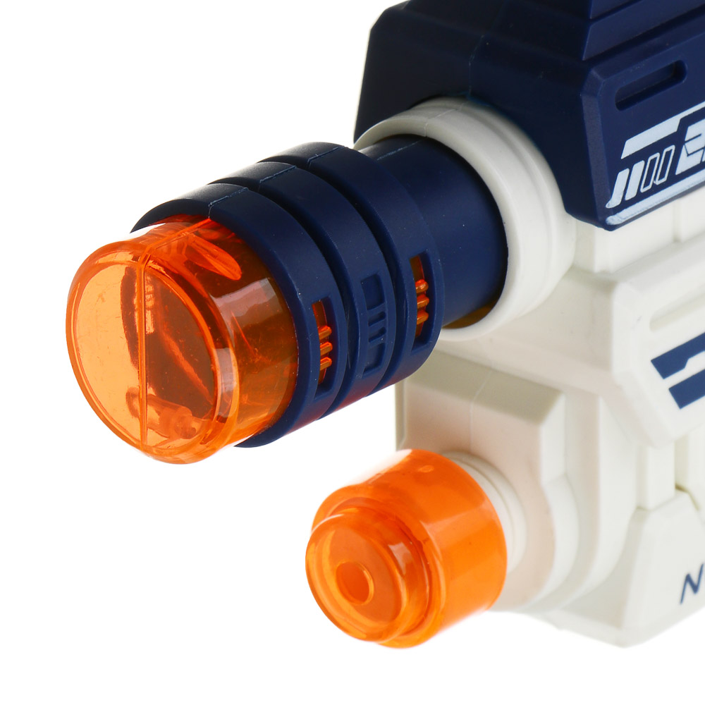 ИГРОЛЕНД Пистолет "Мегапушка", свет, звук, 3хАА, ABS, 28,5х15х4,5 см, 2 диз - #5