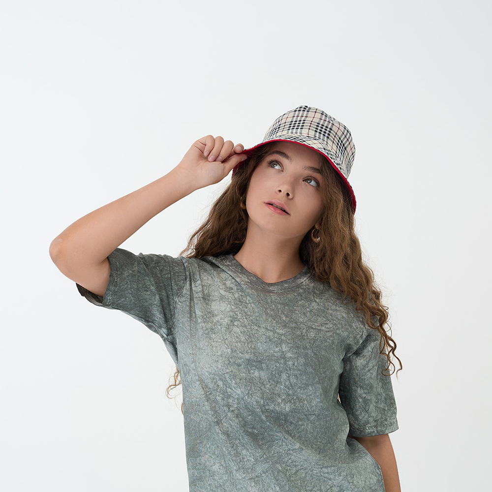 GALANTE Панама с цветным подкладом, р.56-58, 100% полиэстер, красный, ВЛ25-09, #2 - #8