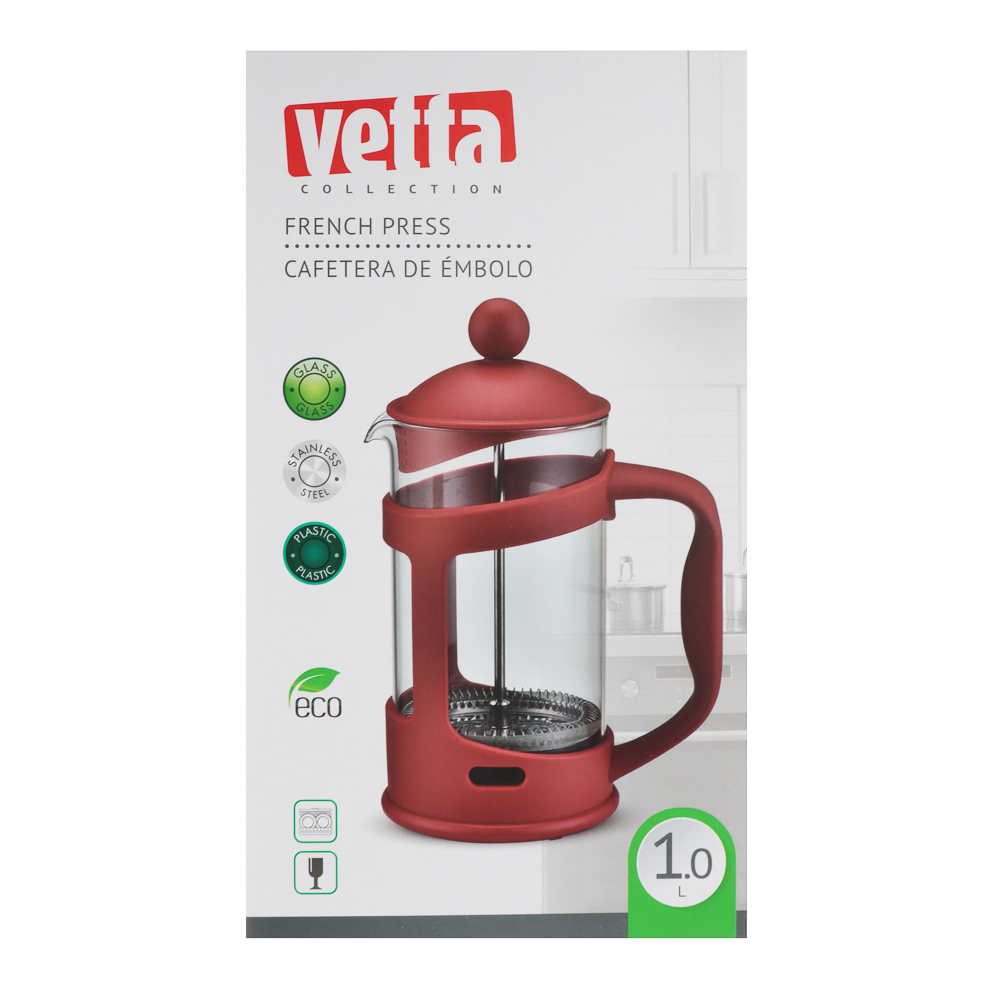 VETTA Ивонн Френч-пресс пластик, жаропрочное стекло, 1,0л - #7