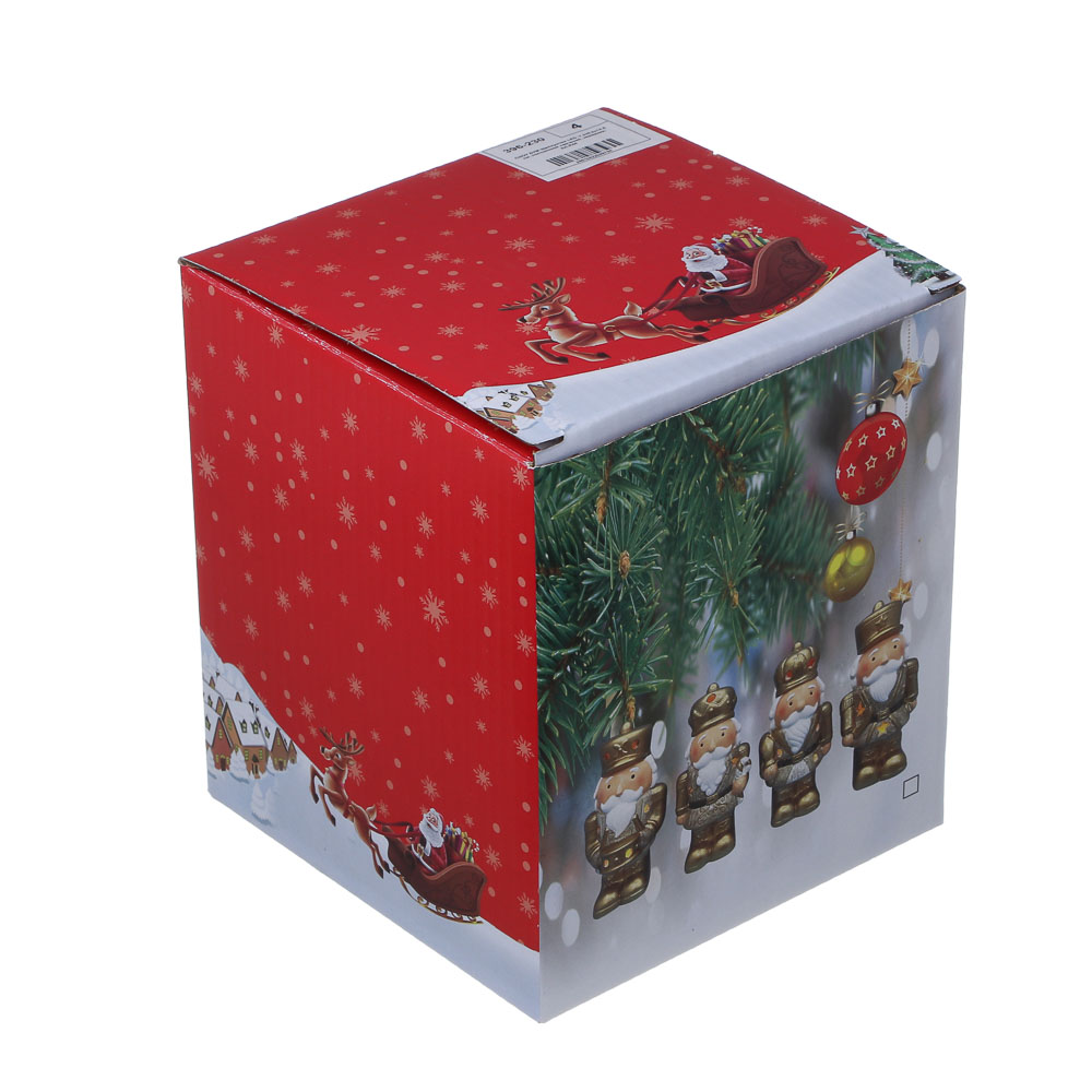 СНОУ БУМ Щелкунчик LED, 7,2x6,5x14,5 см, постоянное свечение, керамика, 2xLR44 - #6