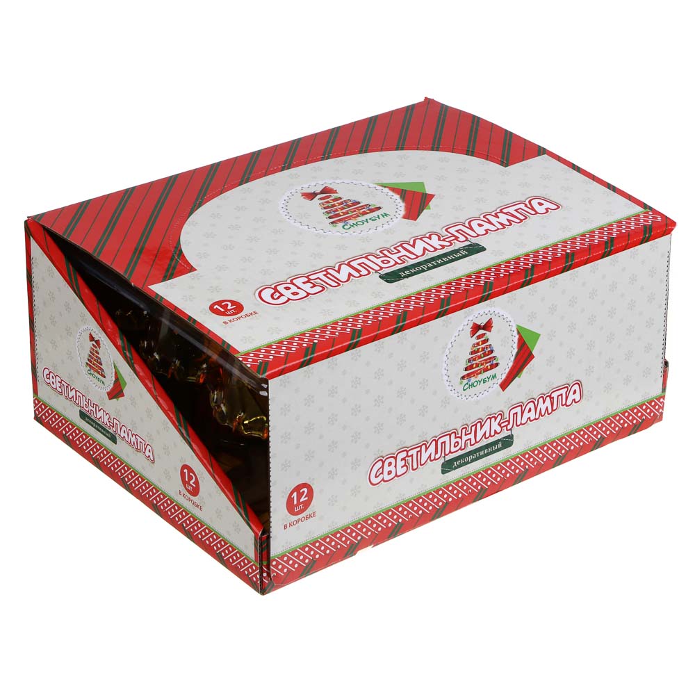 СНОУ БУМ Светильник декоративный в виде лампы с LED подсветкой, один режим, 11,5 см, пластик - #9