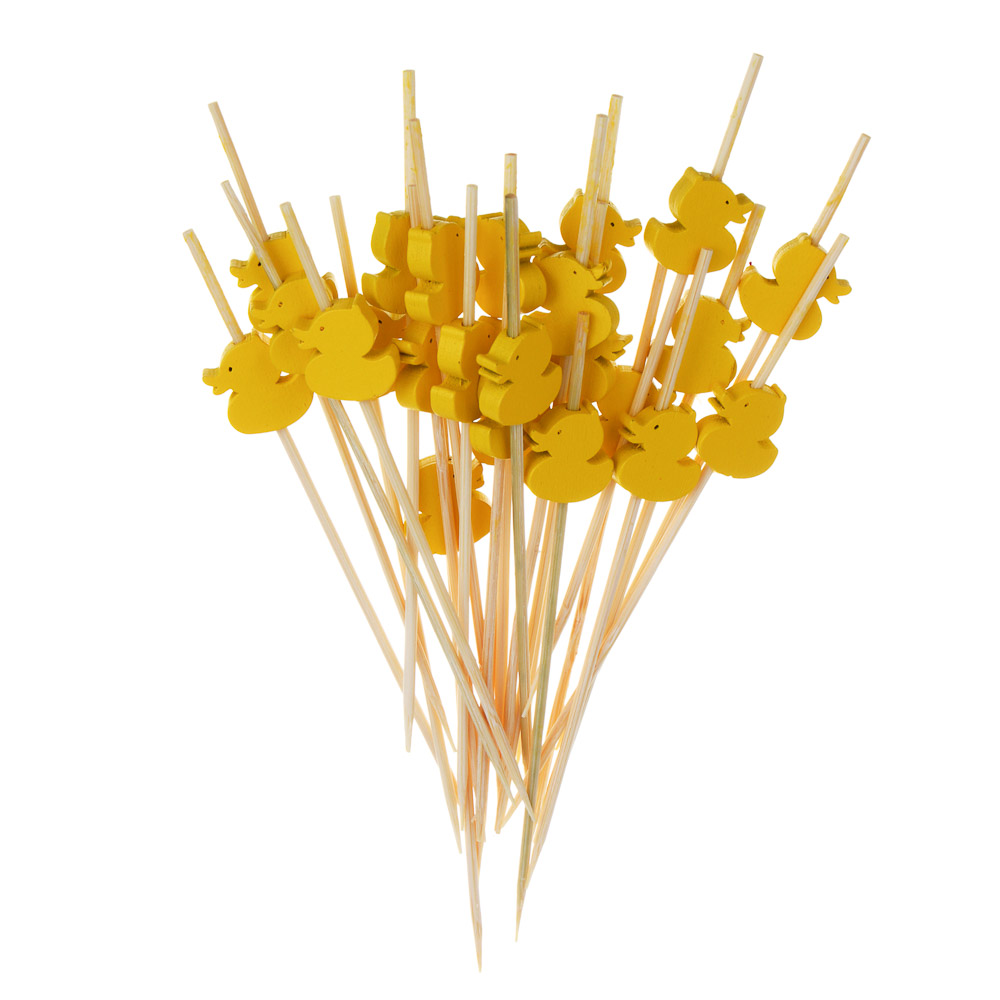 Шпажки "Утята", 12x1,7см, бамбук, дерево, 24 шт - #1