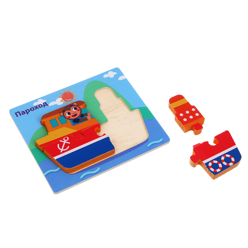 ИГРОЛЕНД Пазлы деревянные развивающие для малышей, 13х11см, 4 дизайнов, дерево - #4