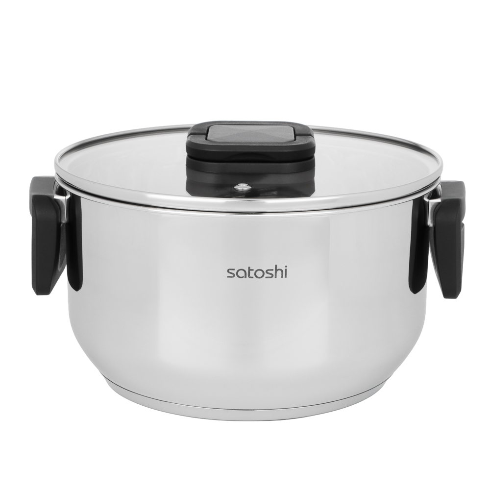 Кастрюля тм SATOSHI Манн 20х11,5см. 3,5л. со стекл. крышкой, индукция - #2