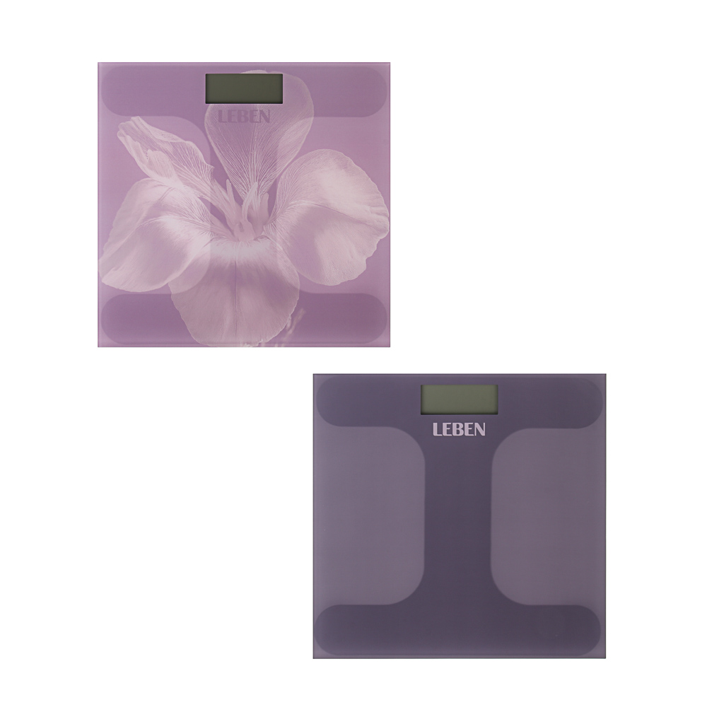 Весы напольные электронные "Ботаника" тм LEBEN, ЖК-дисплей, макс. нагр.до 180кг, 28х28см - #1