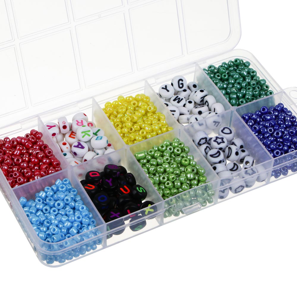 Набор для бисероплетения 10 отделений, пластик, стекло+нить, 6 дизайнов - #4