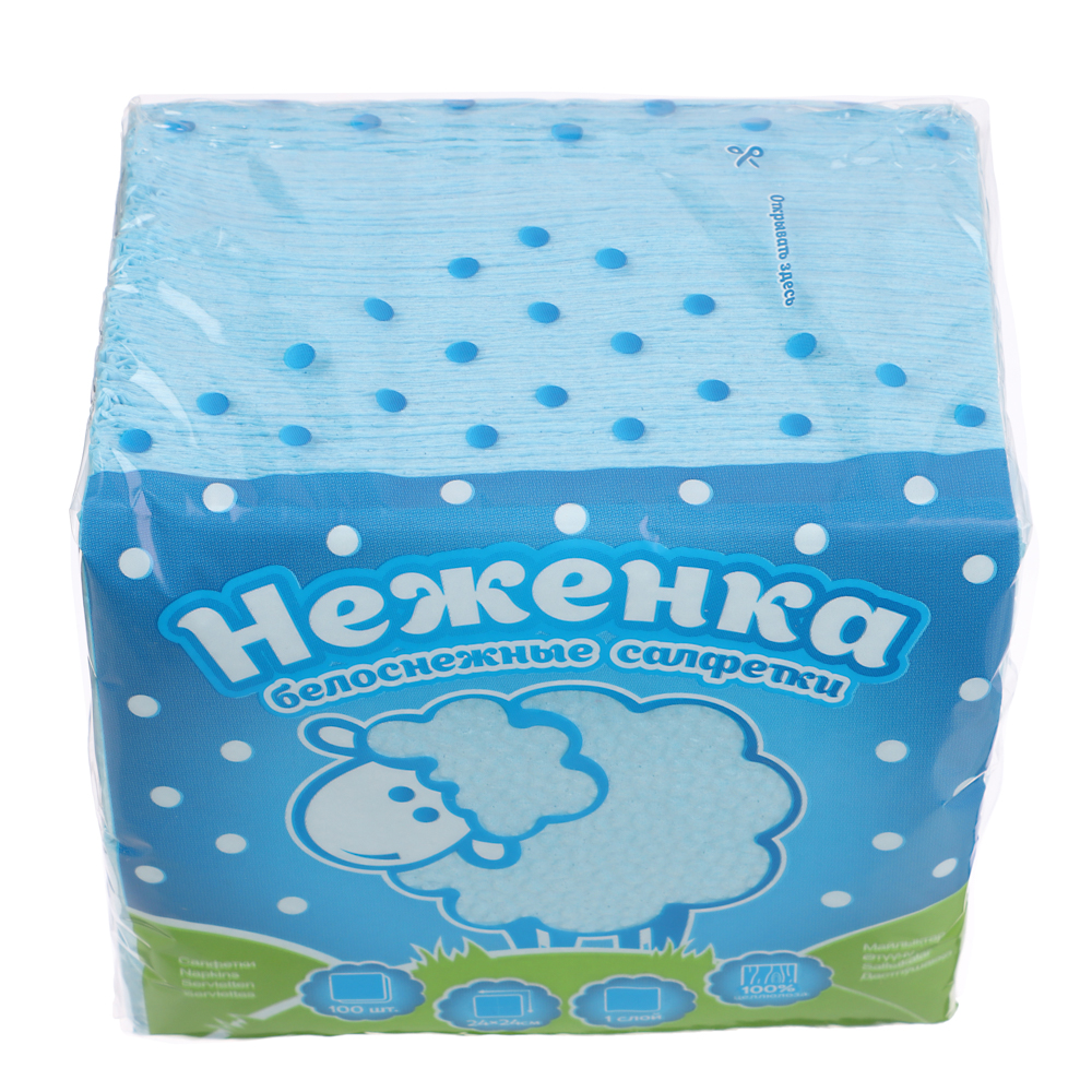 Салфетки бумажные однослойные 100 шт, п/у,2 вида - #5