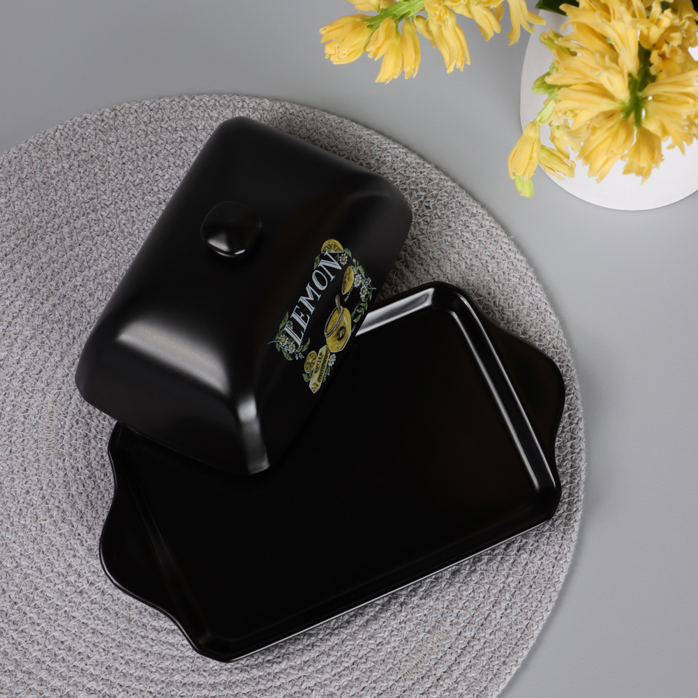 MILLIMI Лимонный курд Масленка, 19х10,5х7см, керамика - #10